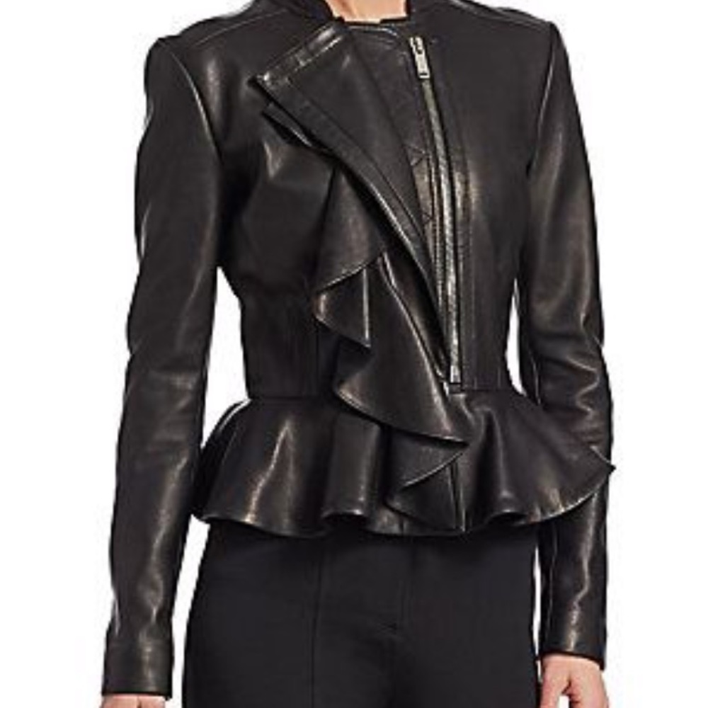 Altuzarra black leather jacket